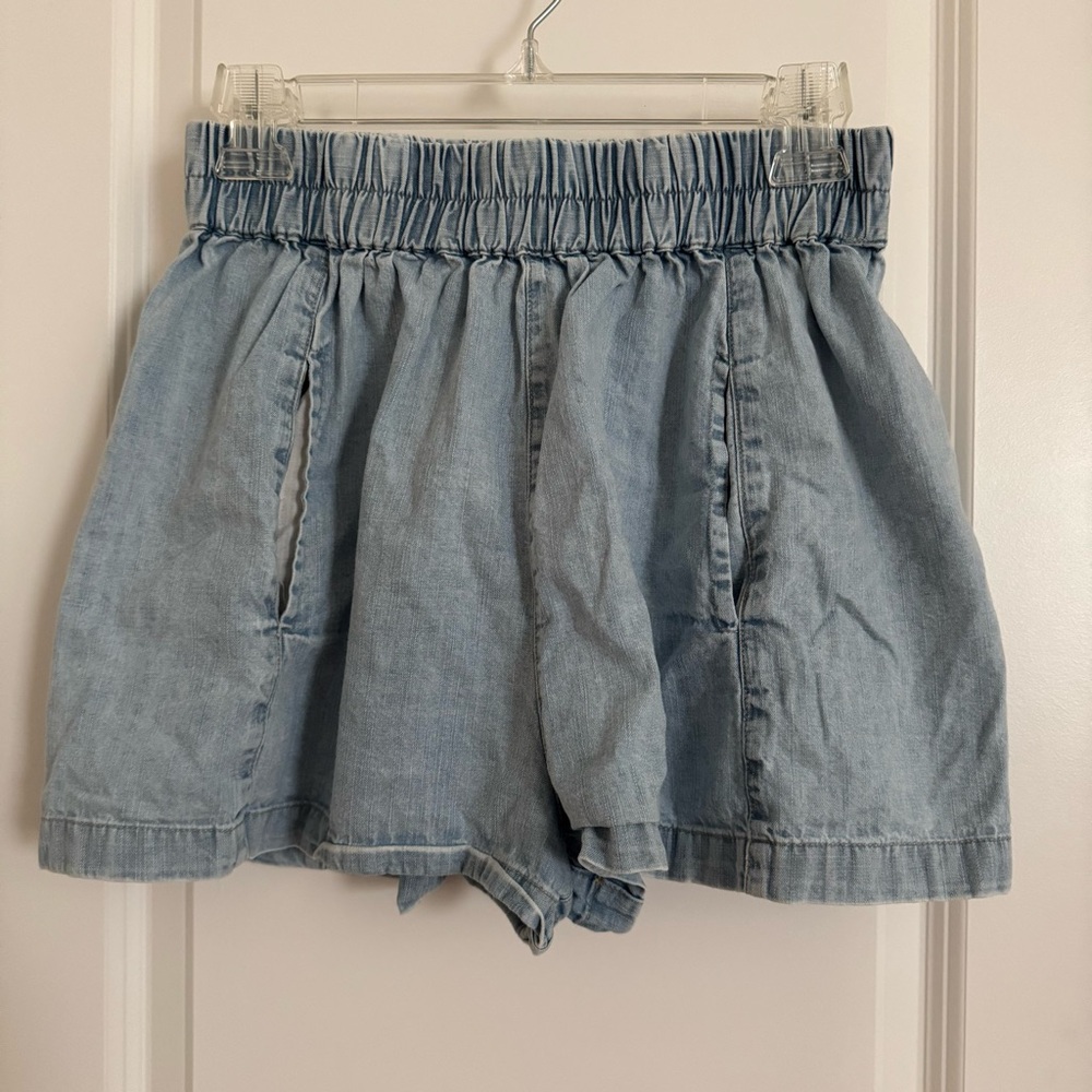 We The Free Light Blue Get Free Pull On Shorts, XS